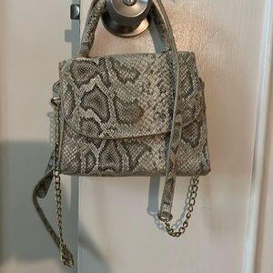 Snake skin crossbody bag